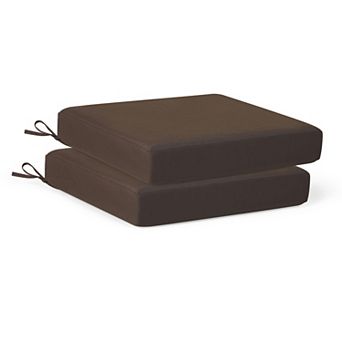 Westintrends Outdoor/Patio Square Chair Seat Cushion (Set of 2), 20" x 19"