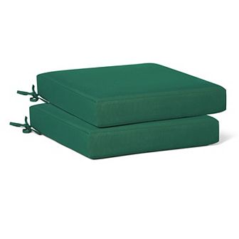 Westintrends Outdoor/Patio Square Chair Seat Cushion (Set of 2), 20" x 19"