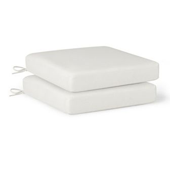 Westintrends Outdoor/Patio Square Chair Seat Cushion (Set of 2), 20" x 19"