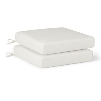Westintrends Outdoor/Patio Square Chair Seat Cushion (Set of 2), 20" x 19"
