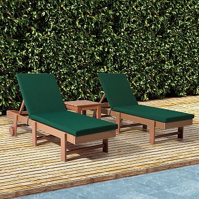 Westintrends Outdoor/Patio Chaise Lounge Cushion (Set of 2), 78" x 23"