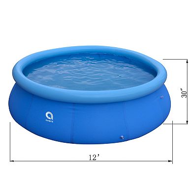 Jleisure 12 Ft X 30" Prompt Set Inflatable Outdoor Backyard Swimming Pool