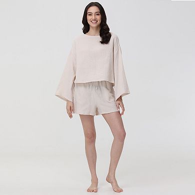 Women's Adyson Parker Long Sleeve Top and Shorts Set