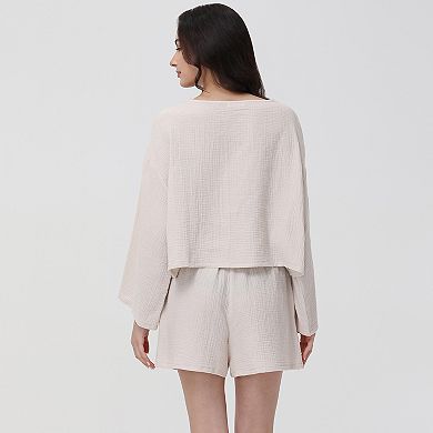 Women's Adyson Parker Long Sleeve Top and Shorts Set