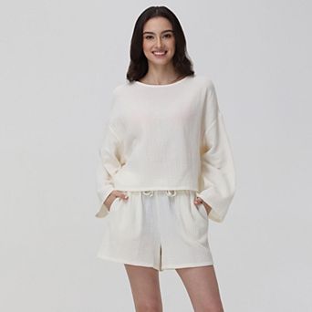 Women's Adyson Parker Long Sleeve Top and Shorts Set