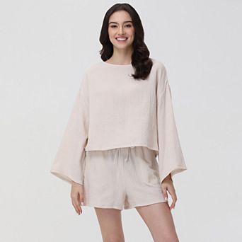 Women's Adyson Parker Long Sleeve Top and Shorts Set