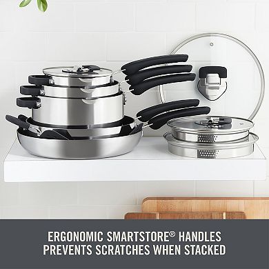 Zakarian by Dash TruPro 10-Piece Stainless Steel Stacking Sauce Pan Set