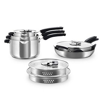 Zakarian by Dash TruPro 10 pc Stainless Steel Stacking Sauce Pan Set