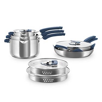 Zakarian by Dash TruPro 10 pc Stainless Steel Stacking Sauce Pan Set