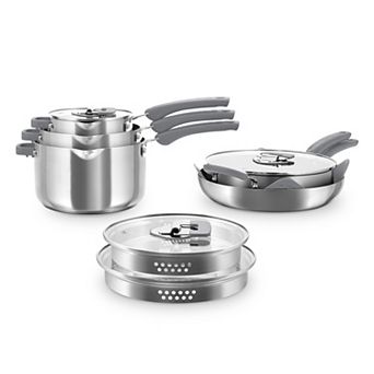 Zakarian by Dash TruPro 10 pc Stainless Steel Stacking Sauce Pan Set