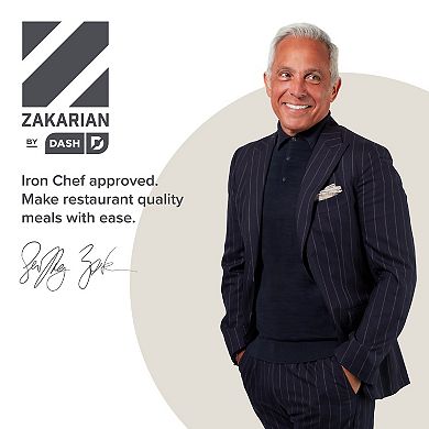Zakarian by Dash TruPro 6-Piece Nonstick Stainless Steel Stacking Sauce Pan Set