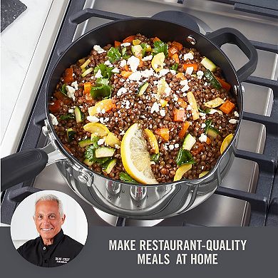 Zakarian by Dash TruPro 6-Piece Nonstick Stainless Steel Stacking Sauce Pan Set