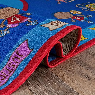 World Rug Gallery Isla Kids Educational Learning Non Slip Area Rug