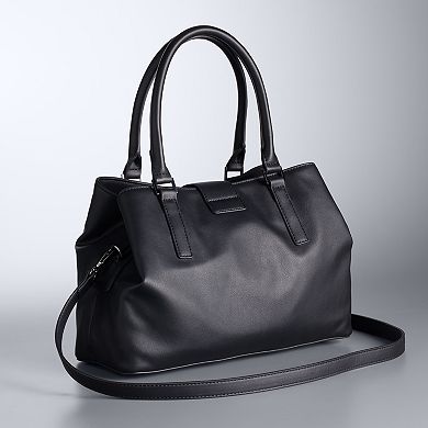 Simply Vera Vera Wang Blake Pinch Look Soft Satchel Bag