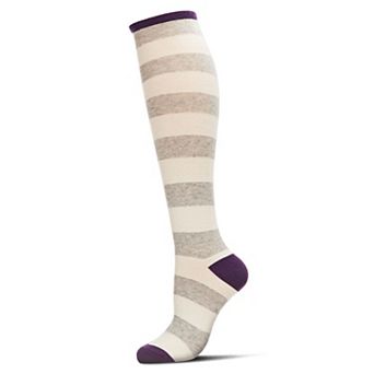 Shaded Stripes Cashmere Blend Knee High Socks