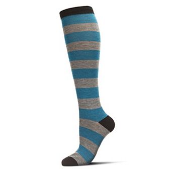 Shaded Stripes Cashmere Blend Knee High Socks