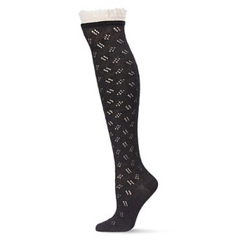 Slanted Class Combed Cotton Over The Knee Sock