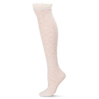 Slanted Class Combed Cotton Over The Knee Sock