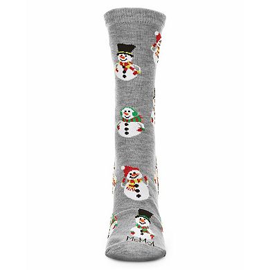 Smiley Snowman Holiday Crew Sock