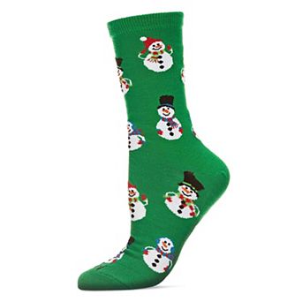 Smiley Snowman Holiday Crew Sock