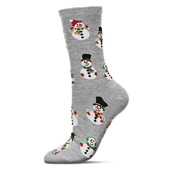 Smiley Snowman Holiday Crew Sock