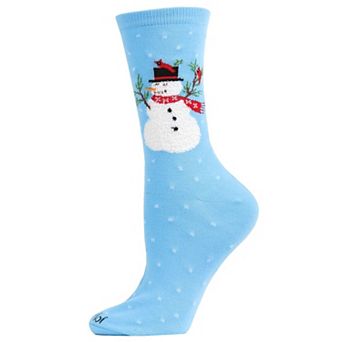 Snowman & Bird Holiday Crew Socks