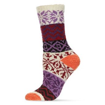 Snow Dazzle Geometric Cozy Crew Sock