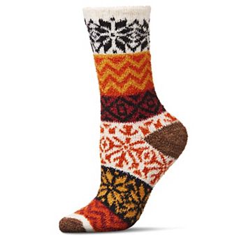 Snow Dazzle Geometric Cozy Crew Sock