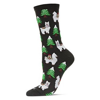 Llama Trees Holiday Crew Sock
