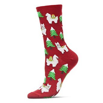 Llama Trees Holiday Crew Sock