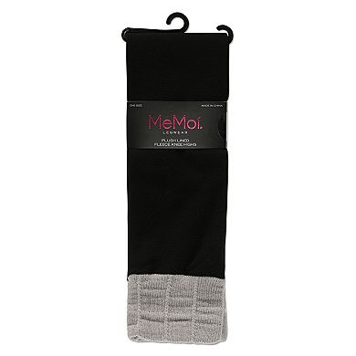 Scalloped Edge Fleece Knee High Socks