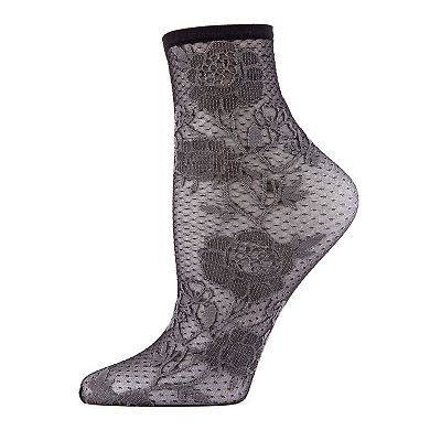 Natori Chantilly Women's Sheer Shortie Socks