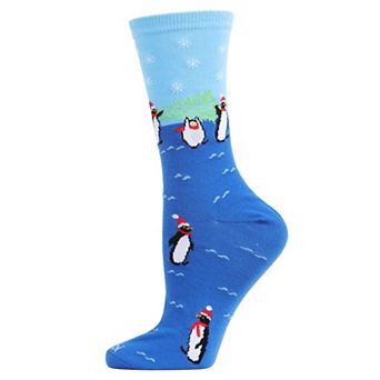 Penguins Vacation Holiday Crew Socks