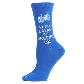 Keep Calm & Dreidel On Holiday Crew Socks