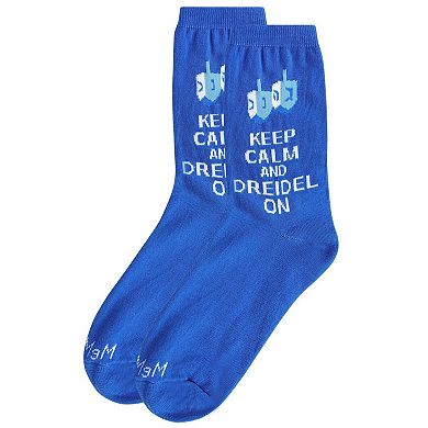 Keep Calm & Dreidel On Holiday Crew Socks