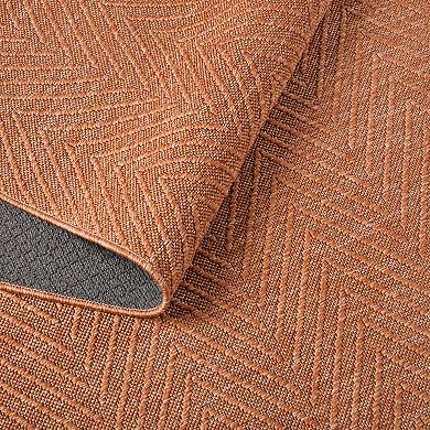 Town & Country Pax Herringbone Textured Solid Everwash Washable Area Rug