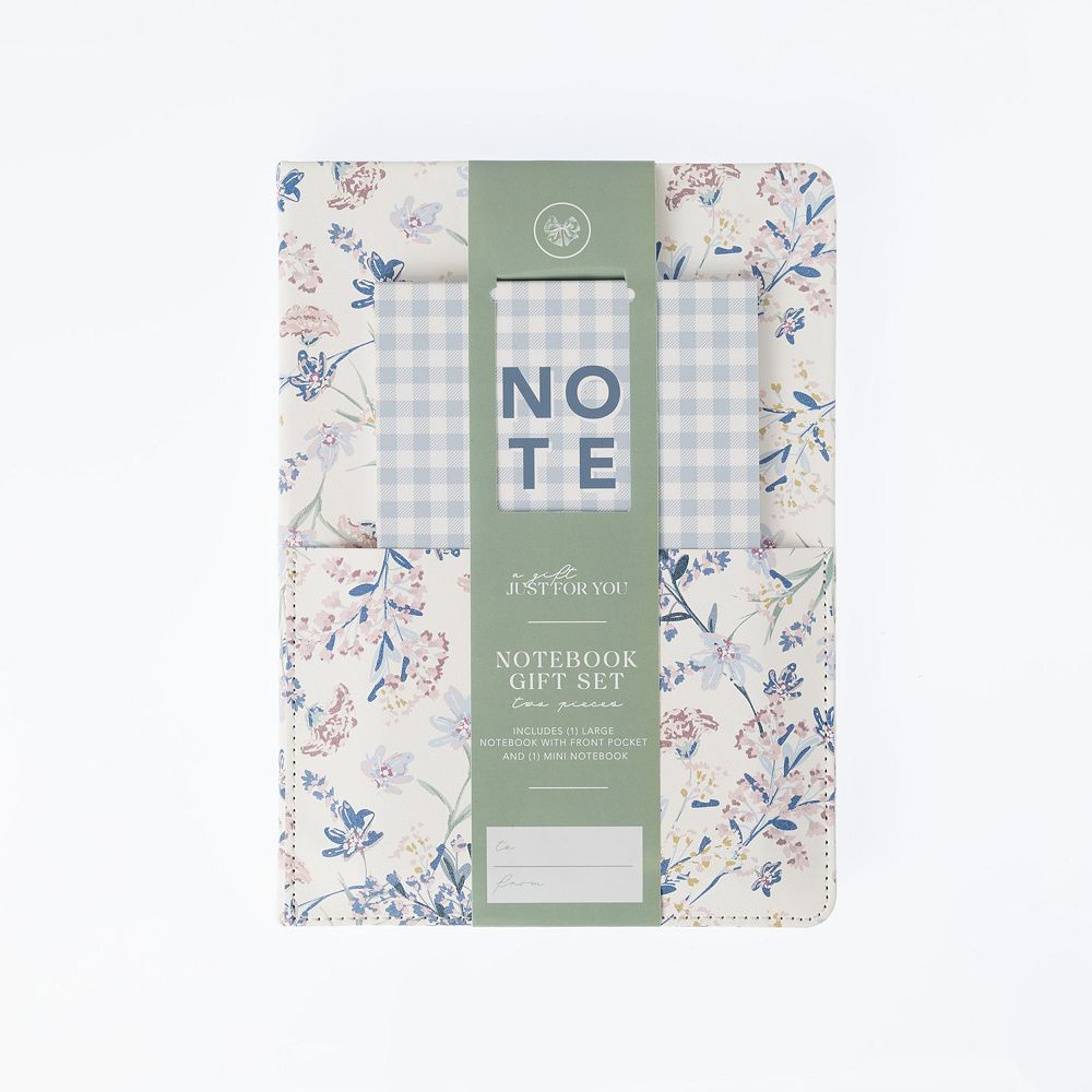 Pulsar 2-Piece Notebook Floral & Gingham Mini Notebook Set