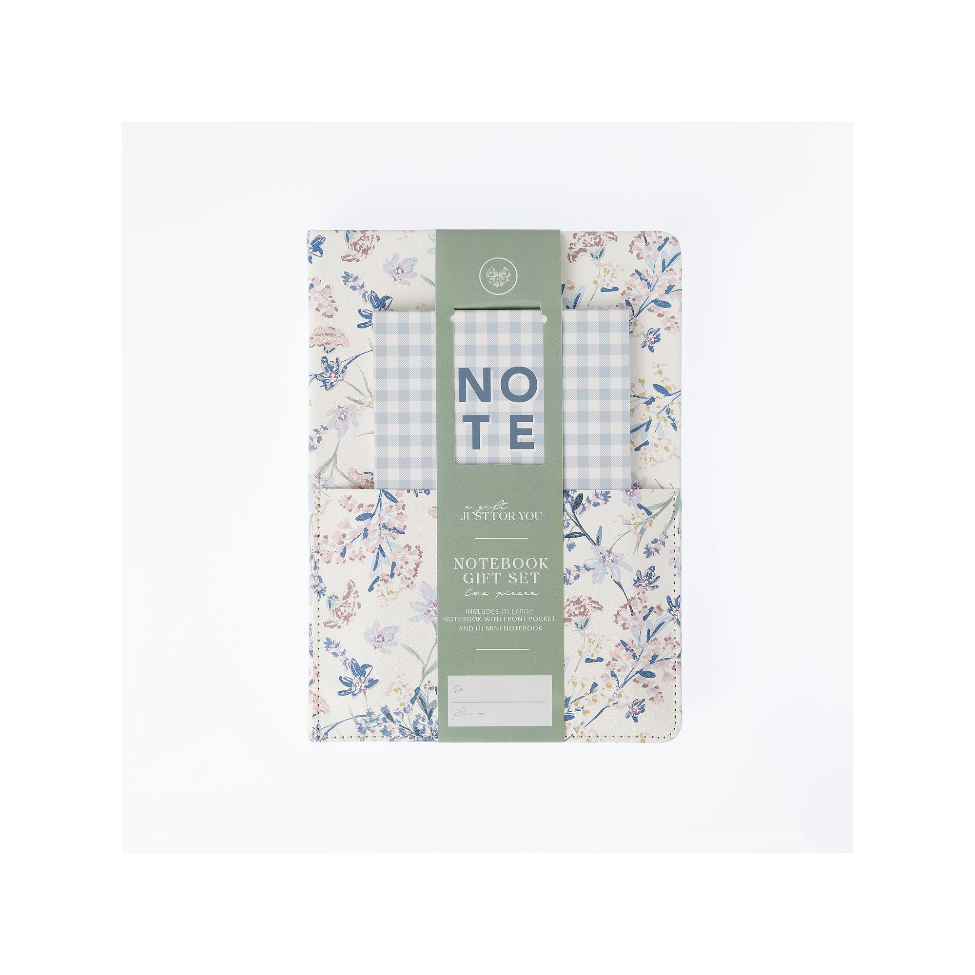 Pulsar 2-Piece Notebook Floral & Gingham Mini Notebook Set, Multi