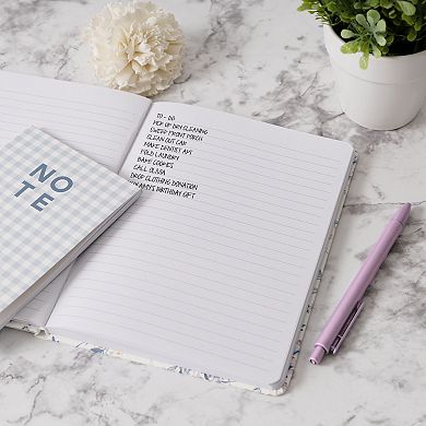Pulsar 2-Piece Notebook Floral & Gingham Mini Notebook Set