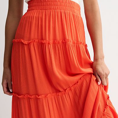 Juniors' SO® Tiered Maxi Skirt