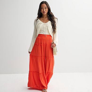Juniors' SO® Tiered Maxi Skirt