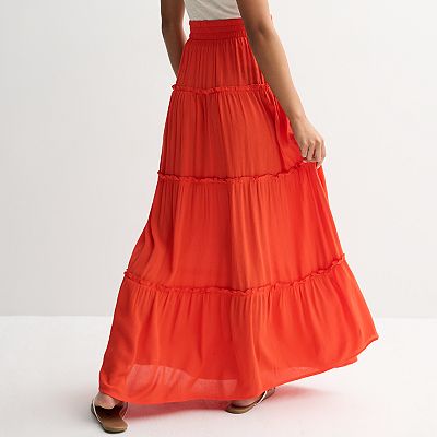 スカート Siyazu SIST9048 Shirring Banding Golji Long Skirt_Vanilla cr Sita Ruffle Maxi Skirt – Svarini ™