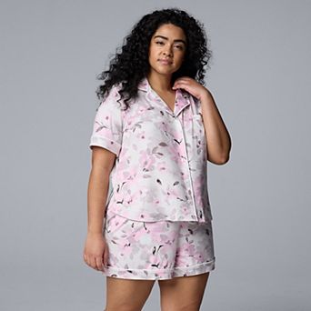 Plus Size Simply Vera Vera Wang 2 pc Pajama Top & Pajama Shorts Sleepwear Set