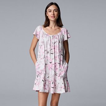 Women's Simply Vera Vera Wang Short Sleeve Sleepshirt Nightgown