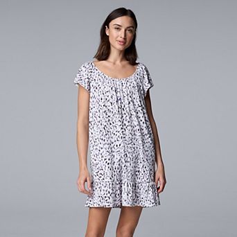 Women's Simply Vera Vera Wang Short Sleeve Sleepshirt Nightgown
