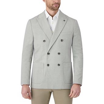Men's Report Collection Modern Fit Peak Collar Half Lined Patch Pocket Knit Sport Coat
