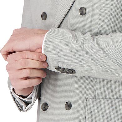 Men's Report Collection Modern Fit Peak Collar Half Lined Patch Pocket Knit Sport Coat