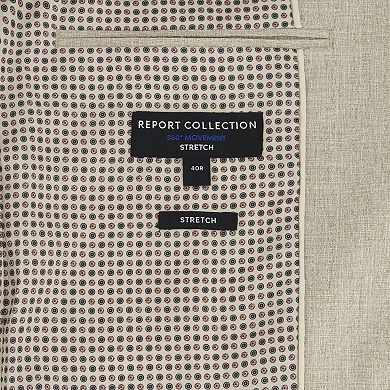 Men's Report Collection Modern Fit Notch Collar Lined Linen Sport Coat
