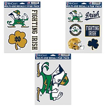 WinCraft Notre Dame Fighting Irish Three-Pack Fan Decal Set