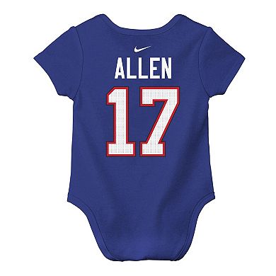 Infant Nike Josh Allen Royal Buffalo Bills Player Name & Number Bodysuit